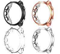 Compatible with Garmin Forerunner 55 Case, Giaogor Silicone Protective Case Cover Compatible for Garmin Forerunner 55 Smart Watch (4 pack)