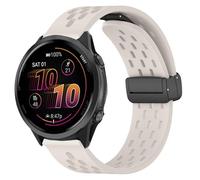 Compatible with Garmin Forerunner 570 bands, 20mm, 22mm Breathable Silicone Replacemet Band Straps Compatible with Garmin Forerunner 570 42mm, 47mm, Forerunner 55, 165, 245, 255, 265, 645 (Beige, 22mm