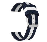 Compatible with Garmin Forerunner 970 bands, Quick Release Nylon Woven Fabric Replacement Strap Compatible with Garmin Forerunner 970 Smart Watch (Blue&White)