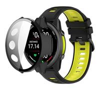 Compatible with Garmin Forerunner 970 Silicone Watch Bands - Waterproof Sport Wristband with PC Bumper Cover, Adjustable Breathable Replacement for Women Men