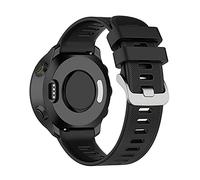 Compatible with Garmin Forerunner55 Bands, Women's Silicone Watchband Replacement Accessories for Garmin Forerunner 55 GPS Running Smartwatch (Black)