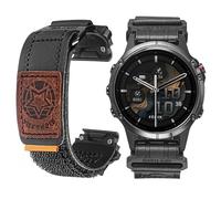 Compatible with Garmin Instinct 2/3 Watch Bands, Rugged Tactical Leather for Fēnix 8 47mm/E 47 mm/7/6/5, Quick Fit 22mm Strap Fit for Quatix 6/5/8 47mm, Approach S60/S62