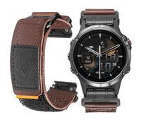 Compatible with Garmin Instinct 2X/3 50mm Watch Bands, Rugged Tactical Leather for Fēnix 8 51mm/7X /6X/5X/3 HR, Quick Fit 26mm Strap Fit for Enduro 3/2/1, Tactix 8 51mm/7 Pro