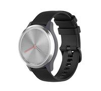 Compatible with Garmin Venu 2S/ Vivomove 3S/ Vivoactive 4S Bands, Silicone Watchband Replacement, 18mm Connection Width (Black)