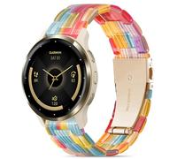 Compatible with Garmin Venu 3 Watch Band Resin, Venu 2/Venu 4 45mm, 22mm Strap Compatible for Forerunner 265/255/Vivoactive 4 Wristband Bracelet Replacement with Stainless Steel Buckle