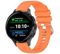 Compatible with Garmin Venu 3S Bands, 18mm Soft Silicone Replacement Strap for Garmin Venu 2S/ Forerunner 265S/ 265S Music/ 255S/ 255S Music Smartwatch (Orange)