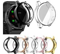 Compatible with Garmin Vivoactive 4/Venu 2 45mm /Vivoactive 4S/venu 2S 40mm Waterproof Protective Case Soft TPU Plated All Around Scratch-Proof Screen Protector Cover(Vivoactive 4S/Venu 2S 40mm,6pack)