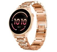 Compatible with Garmin Vivoactive 6 Bands, 20mm Quick Release Women Jewelry Bling Diamond Metal Dressy Strap Adjustable Replacement Strap Accessories Sports Band Compatible with Garmin Vivoactive 6