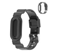 Compatible with Google Fitbit Air TPU Sport Band,Durable Strap,Hard Breathable Wristband Replacement Compatible with Fitness,Hiking,Running,Everyday Wear(Clear Black)