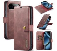 Compatible with Google Pixel 11 Pro/Pixel 11 Premium Leather Wallet Case, Detachable 2 in 1 Split Leather Wallet Phone Cover,Magnetic Pouch Shell,Red