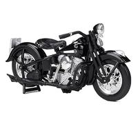 Compatible With H-D, 1948 FL Panhead Motorcycle Die-casting Model Static Simulation Car Ornament Vehicle Collectibles Gift With Base