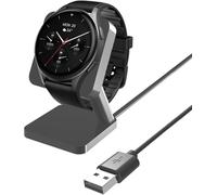 Compatible with Hama 7010 Smartwatch Charger, Lamshaw Charging Stand Desk Holder Charging Dock Station Compatible for SEKONDA Flex,FlexHama Smart Watch 7010, 8900 1.43 Inch (Black)