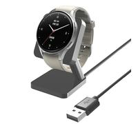 Compatible with Hama Smartwatch Charger, Lamshaw Charging Stand Desk Holder Charging Dock Station Compatible for Hama Smartwatch 8900 1.32 Inches, 7000, 6010, 5010, 5000 (Black)