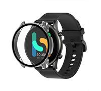 Compatible with HAYLOU Smart Watch Case, onetuo Hard PC Case with Tempered Glass Screen Protector Compatible with HAYLOU LS10/RT2 Smart Watch 1.32 Inches (Clear)