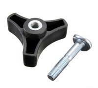 Compatible with Hayter, for Mountfield 2PCS Triangle Handle Knob Nut Screw Bolt