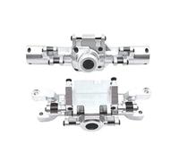 Compatible With HBToys ZP1001 ZP1002 ZP1003 ZP1004 1/10 RC Car 2Pcs Upgrade Front And Rear Axle Bridge Housing Spare Parts Accessories RC Front Rear Axle(Silver,Front and Rear)