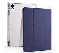 Compatible with Honor MagicPad 3 Pro/MagicPad 4 12.3" (2026) Full Protective Transparent Back Stand Case[Pen Holder], Shockproof Stand Case Cover with Auto Wake/Sleep,Blue