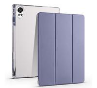 Compatible with Honor MagicPad 3 Pro/MagicPad 4 12.3" (2026) Full Protective Transparent Back Stand Case[Pen Holder], Shockproof Stand Case Cover with Auto Wake/Sleep,Purple