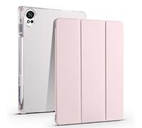 Compatible with Honor MagicPad 3 Pro/MagicPad 4 12.3" (2026) Full Protective Transparent Back Stand Case[Pen Holder], Shockproof Stand Case Cover with Auto Wake/Sleep,Pink