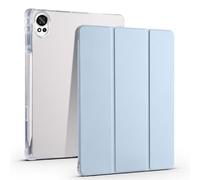 Compatible with Honor MagicPad 4 12.3" (2026) Full Protective Transparent Back Stand Case[Pen Holder], Shockproof Stand Case Cover with Auto Wake/Sleep,Light Blue