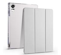 Compatible with Honor MagicPad 4 12.3" (2026) Full Protective Transparent Back Stand Case[Pen Holder], Shockproof Stand Case Cover with Auto Wake/Sleep,Grey