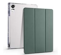 Compatible with Honor MagicPad 4 12.3" (2026) Full Protective Transparent Back Stand Case[Pen Holder], Shockproof Stand Case Cover with Auto Wake/Sleep,Green