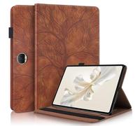 Compatible with Honor Pad 9 Case 12.1inch PU Leather Case Flip Wallet Protective Cover Tree of Life Tablet Card Slot Tablet PC zy (Brown)