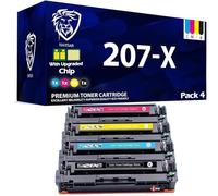 Compatible With HP 207X High Capacity Toner Cartridges Combo Pack 4 Colour CMYK Compatible For HP Colour LaserJet Pro Printers M255DW M255NW M282NW M283CDW M283FDN M283FDW