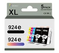 Compatible with HP 924e 924XL 924 Ink Cartridges for OffceJet Pro 8135 8134 8132 8122 8124 8125 8120 8130 Pack of 5 (with Chip)