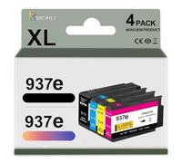 Compatible with HP 937XL 937 Ink Cartridges with Chip for OfficeJet Pro 9110b 9120b 9130b 9720 9730 (5)