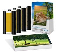 Compatible with HP Sprocket Studio Plus Photo Paper and Cartridges Set | Compatible only with HP Sprocket Studio Plus printer (216 Sheets 4x6” Photo Paper and 4 Ink Cartridges)