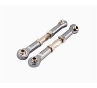 Compatible With HSP 106017 166017 1/10 RC Car Upgrade Parts 2pcs Aluminum Front Rear Linkages Alloy For Sonic Servos Link 08242 06016 RC Car Linkage(Grey)