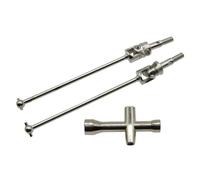 Compatible With HSP 94111 94108 1/10 Rc Model Car Parts Dogbone CVD For Universal Joint Drive Shaft For Mini Cross Wrench Wheel Spanner RC Car Accessories(Silver)