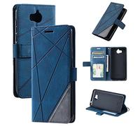 Compatible with Huawei Nova Young 4G Protective Case,Compatible with Huawei Y5 2017 MYA-L02 MYA-L23 / Y6 2017 MYA-L11 Case Flip Pu Leather Cover Blue