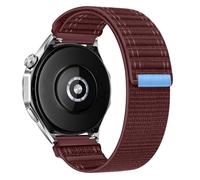 Compatible With Huawei Watch GT5 46mm Strap/GT4/GT3 46mm/4/GT4 Pro/GT3 Pro/Galaxy Watch 3 45mm/Venu 3/2 No Gap Nylon Sport Loop Band Quick Release 22mm (Wine Red)