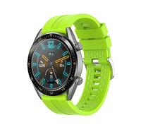 Compatible with Huawei Watch GT5/GT4/GT3/GT2 46mm Strap, 22mm Silicone Sport Replacement Band for Men Women (Neon Green)