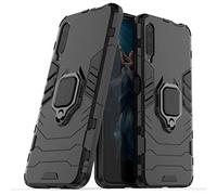 Compatible with Huawei Y9s Case, Metal Ring Grip Kickstand Shockproof Hard Bumper (Works with Magnetic Car Mount) Dual Layer Rugged Cover for Huawei Y9S, Honor 9X, Honor9X Pro (Black)