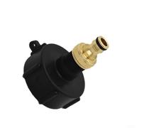 Compatible With Ibc Tote Stopcock, 2 Inch S60x6 To 3/4 Inch Brass Hose Adapter For Water Tank And Rain, Black(1#)