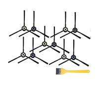 Compatible With ILife A7 A9S / DEXP LF800 Genio Deluxe 500 Robot Vacuum Cleaner Main Side Brush Hepa Filter Mop Spare Parts Accessories(10pcs Side Brush)