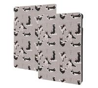Compatible with ipad 9th/8th/7th Generation Case, Boston Terrier Dog Funny Tablet Case Compatible with ipad Cover 10.2 Inch, Folio Stand, Auto Wake/Sleep