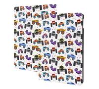 Compatible with ipad 9th/8th/7th Generation Case, Cartoon Monster Trucks1 Tablet Case Compatible with ipad Cover 10.2 Inch, Folio Stand, Auto Wake/Sleep