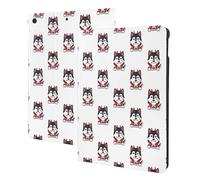 Compatible with ipad 9th/8th/7th Generation Case - Compatible with ipad 10.2 Case, Folio Stand, Auto Wake/Sleep, Cute Vampire Husky Dog Funny Tablet Case Cover Compatible with ipad Cover Case