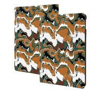 Compatible with ipad 9th/8th/7th Generation Case - Compatible with ipad 10.2 Case, Folio Stand, Auto Wake/Sleep, Orange Green Camouflage Tablet Case Cover Compatible with ipad Cover Case