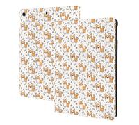 Compatible with ipad 9th/8th/7th Generation Case - Compatible with ipad 10.2 Case, Folio Stand, Auto Wake/Sleep, Corgi with Hearts Tablet Case Cover Compatible with ipad Cover Case