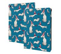 Compatible with ipad 9th/8th/7th Generation Case - Compatible with ipad 10.2 Case, Folio Stand, Auto Wake/Sleep, Festive Dachshund Fun Tablet Case Cover Compatible with ipad Cover Case