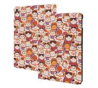 Compatible with ipad 9th/8th/7th Generation Case - Compatible with ipad 10.2 Case, Folio Stand, Auto Wake/Sleep, Maneki-Neko Cats Tablet Case Cover Compatible with ipad Cover Case