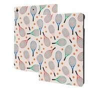 Compatible with ipad 9th/8th/7th Generation Case, Cute Tennis Racket Tablet Case Compatible with ipad Cover 10.2 Inch, Folio Stand, Auto Wake/Sleep
