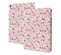 Compatible with ipad 9th/8th/7th Generation Case, Hand Drawn Hearts Tablet Case Compatible with ipad Cover 10.2 Inch, Folio Stand, Auto Wake/Sleep