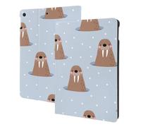 Compatible with ipad 9th/8th/7th Generation Case, Playful Walrus Wonders Tablet Case Compatible with ipad Cover 10.2 Inch, Folio Stand, Auto Wake/Sleep