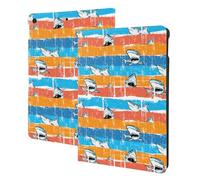 Compatible with ipad 9th/8th/7th Generation Case, Shark On Line Tablet Case Compatible with ipad Cover 10.2 Inch, Folio Stand, Auto Wake/Sleep